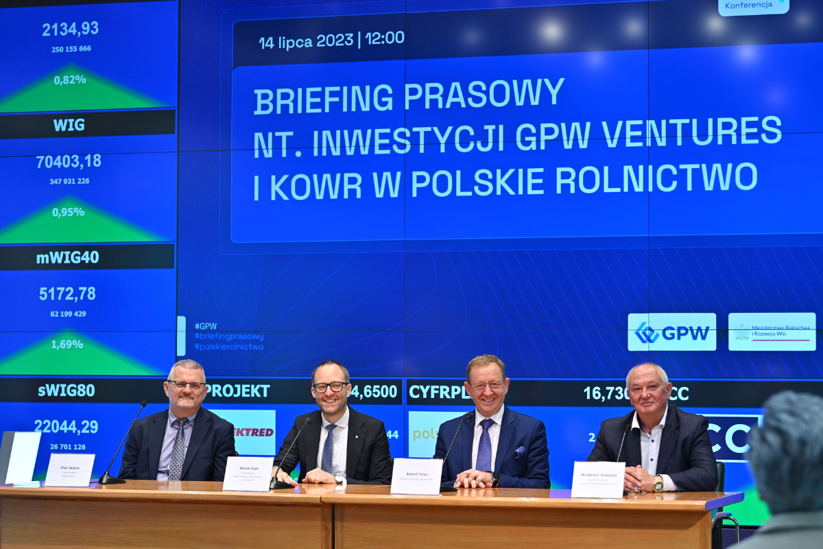 GPW Ventures i KOWR inwestują w rozwój rolnictwa w Polsce